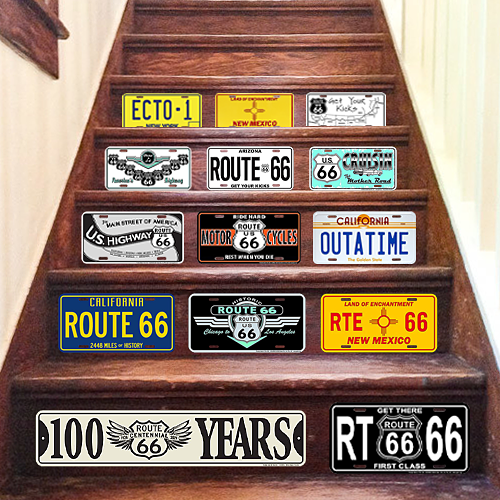 ߥ˥  RT 66 High Color LICENSE PLATE 66-GL-S4L6M
