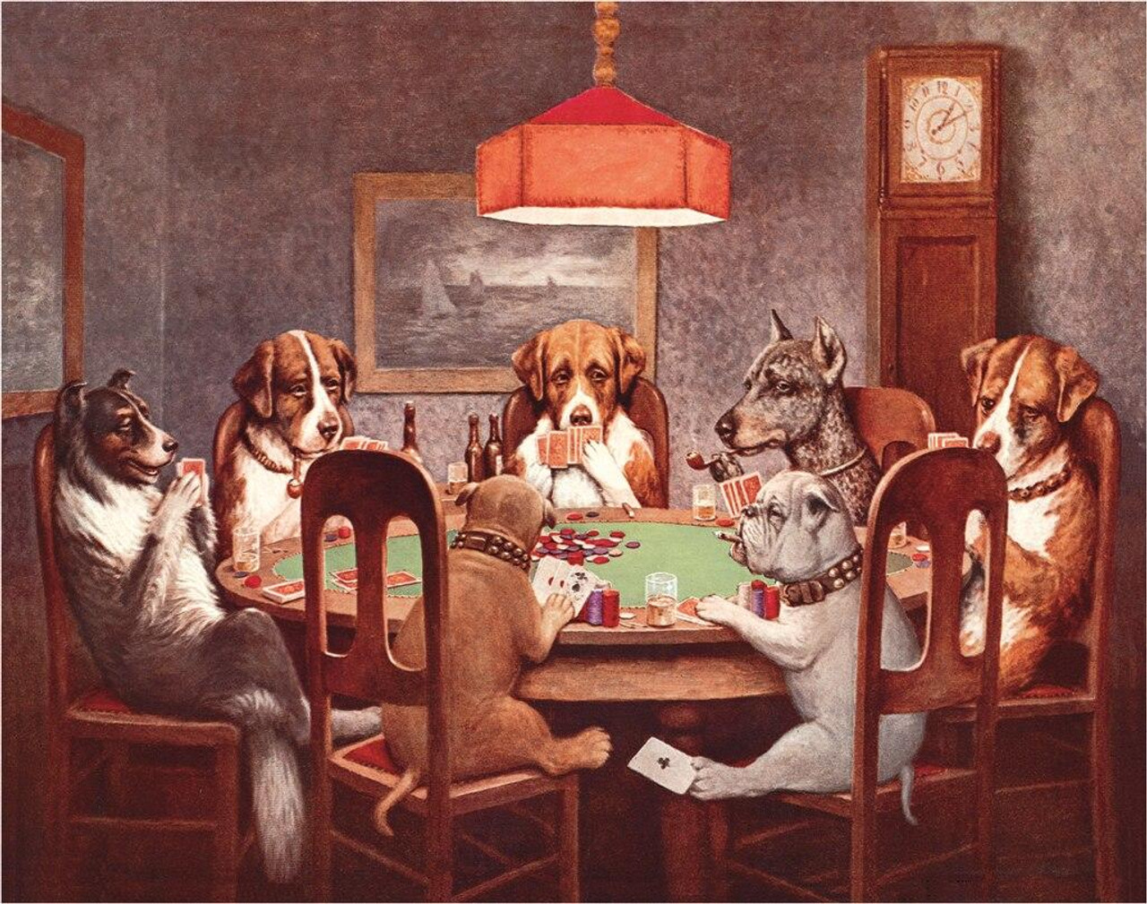 ƥ  SEVEN DOGS PLAYING POKER DE-MS498ƥ  SEVEN DOGS PLAYING POKER DE-MS498