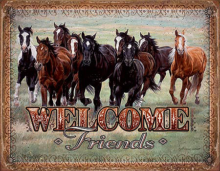 ƥ  WELCOME FRIENDS HORSES DE-MS1949ƥ  WELCOME FRIENDS HORSES DE-MS1949