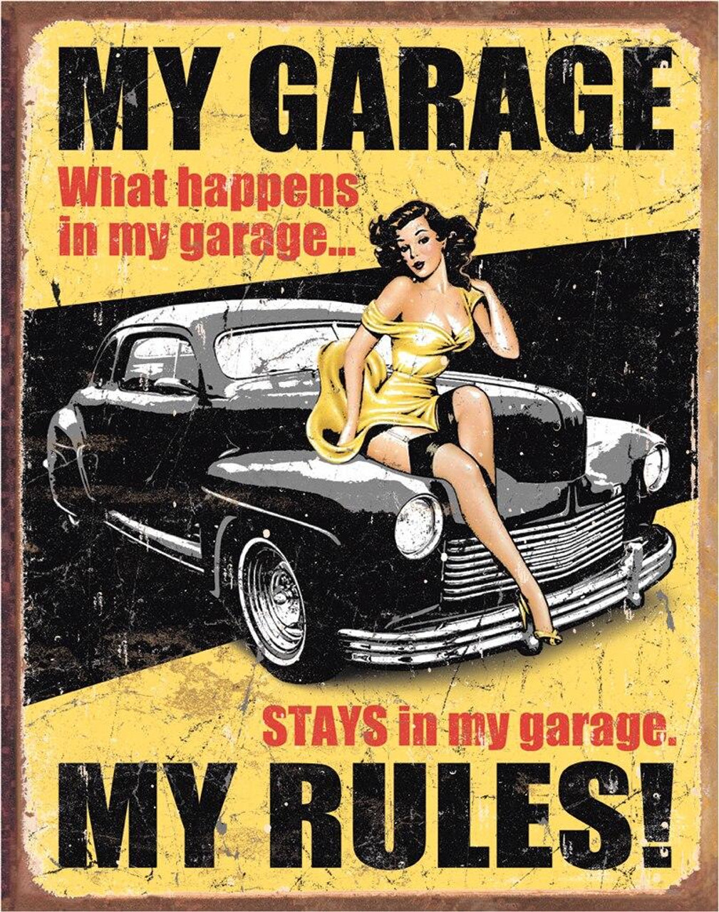 ƥ  MY GARAGE MY RULES DE-MS1671ƥ  MY GARAGE MY RULES DE-MS1671