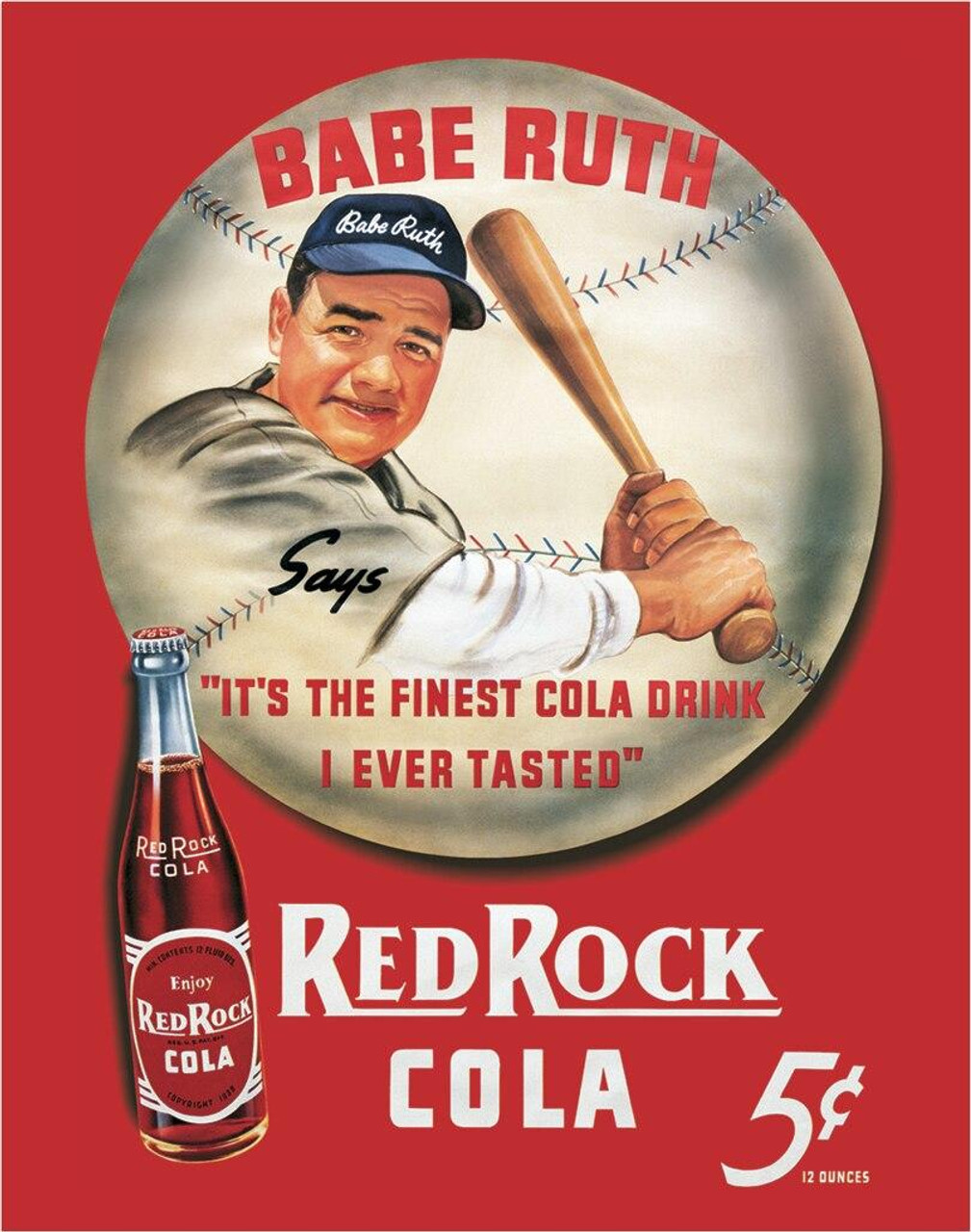 ƥ  BABE RUTH RED ROCK COLA DE-MS149ƥ  BABE RUTH RED ROCK COLA DE-MS149