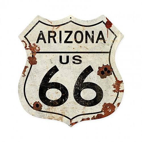 ƥ  Arizona US 66 Shield Vintage Plasma 66-PT-PTS-449ƥ  Arizona US 66 Shield Vintage Plasma 66-PT-PTS-449