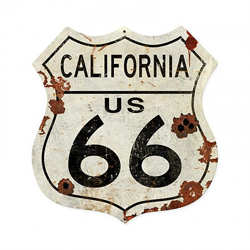 ƥ  California US 66 Shield Vintage Plasma 66-PT-PTS-450ƥ  California US 66 Shield Vintage Plasma 66-PT-PTS-450