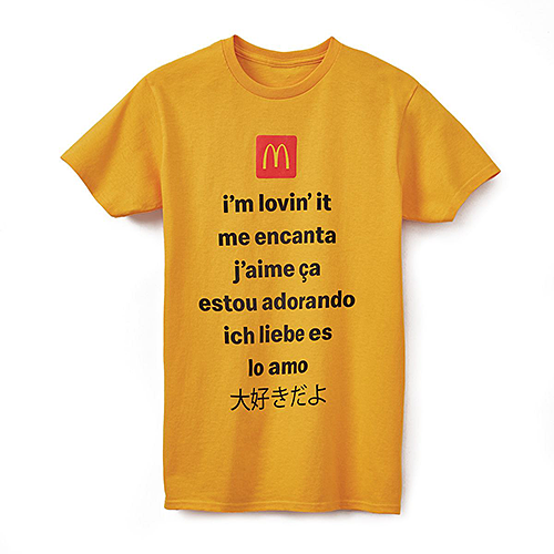 McDonald's T ˥å I'm Lovin' It Languages SM-TEE-3241404 McDonald's T ˥å I'm Lovin' It Languages SM-TEE-3241404 