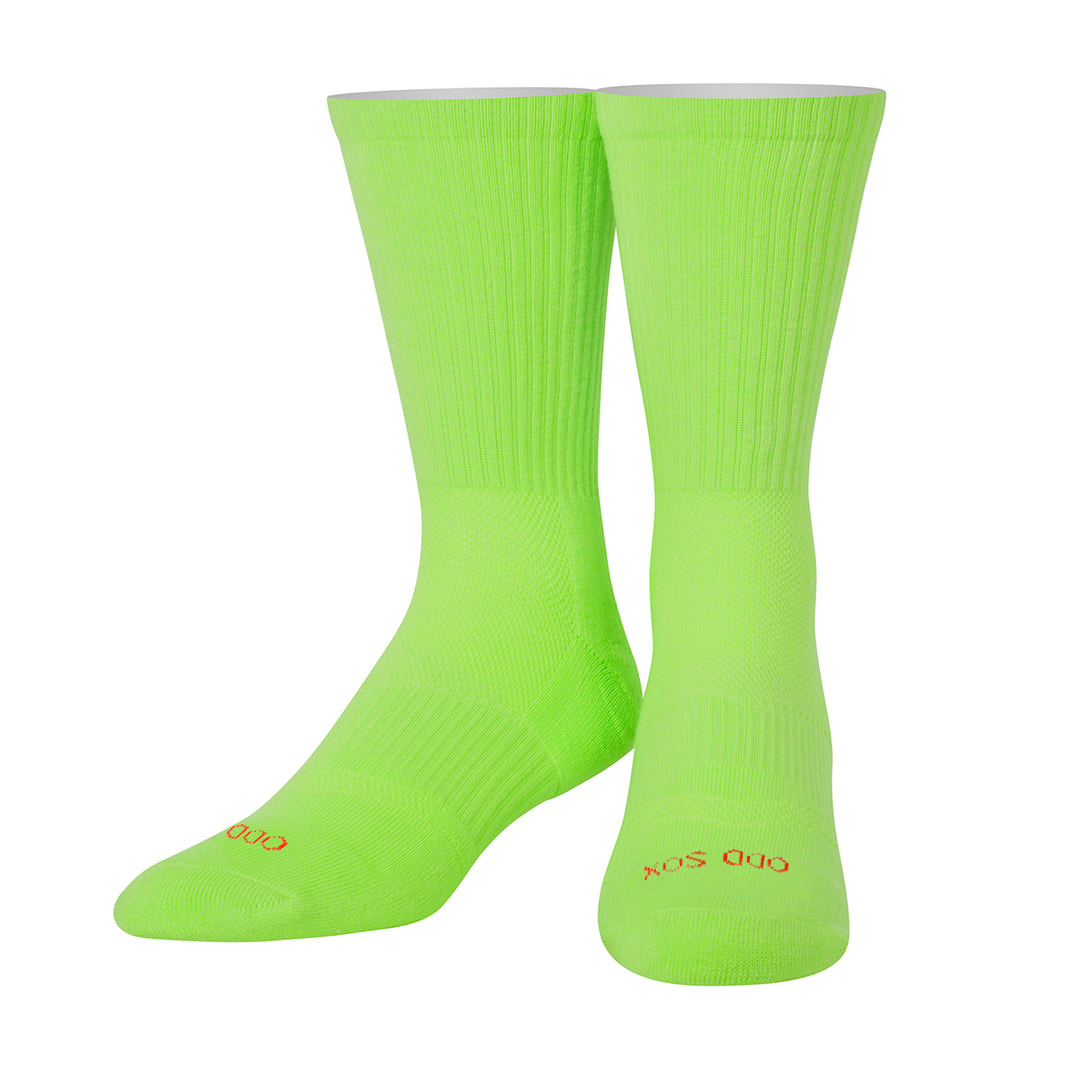 ODD SOXʥå åLARGE FEET BASIX NEON GREEN CREW OS-SOC-M-OSBCRWNGR