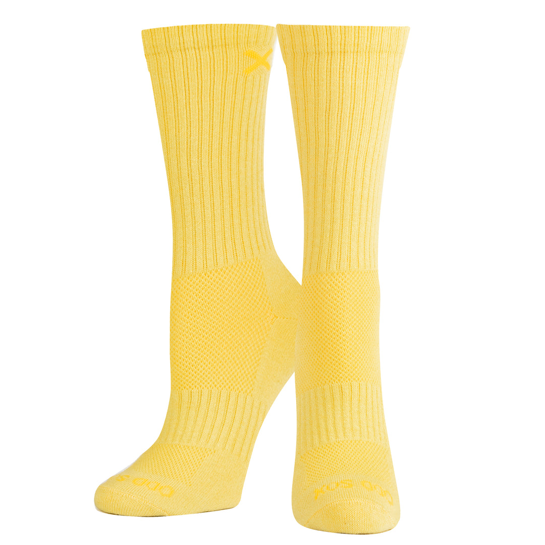 ODD SOXʥå åMEDIUM FEET BASIX YELLOW HEATHER CREW OS-SOC-WM-30801-SHCW