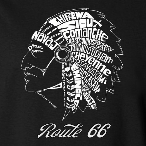 RT 66 T Popular Native American Indian Tribes 66-LA-TS-INDE-BK