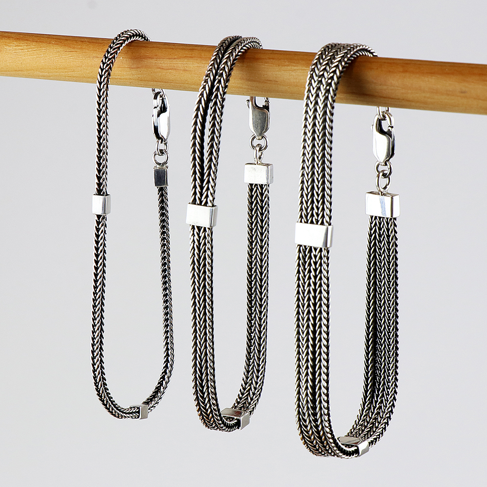 シルバー ブレスレット W/O STONE-OXI