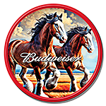 ߥ˥  Budweiser Clydesdales - Round DE-MS2951