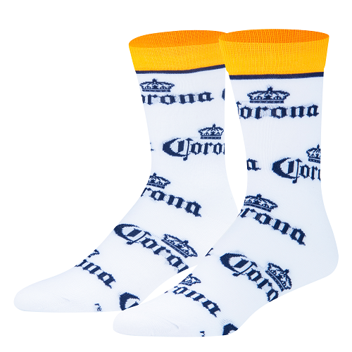 クレイジー ソックス(CRAZY SOCKS)メンズ クルー ソックス CORONA GOLD OS-CSO-M-35766MNCF