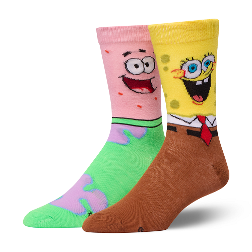 クレイジー ソックス(CRAZY SOCKS)メンズ クルー ソックス SPONGEBOB & PATPICK OS-CSO-M-38405MNCF