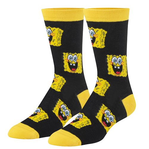 クレイジー ソックス(CRAZY SOCKS)ウィメンズ クルー ソックス SPONGEBOB HEADS OS-CSO-WM-12688WNCF