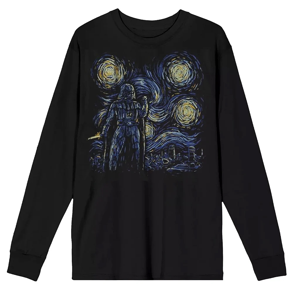 ���� ���꡼�� T����� Starry Night Darth Vader Van Gogh Star Wars REX-TS-DWL5-527 �֥�å�